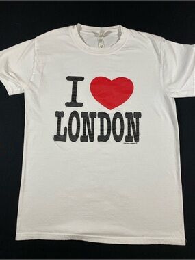 I Heart London Graphic Tee - White with Red & Black